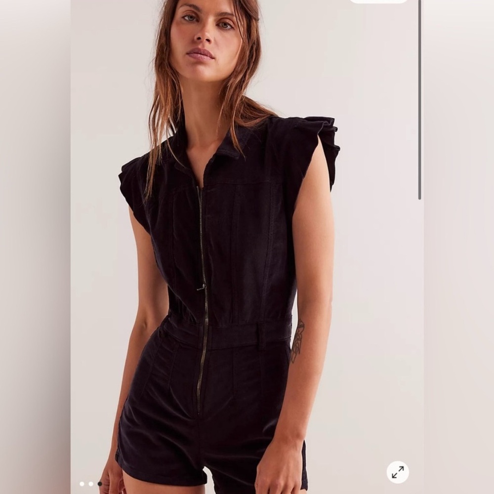 Free People Denim Romper